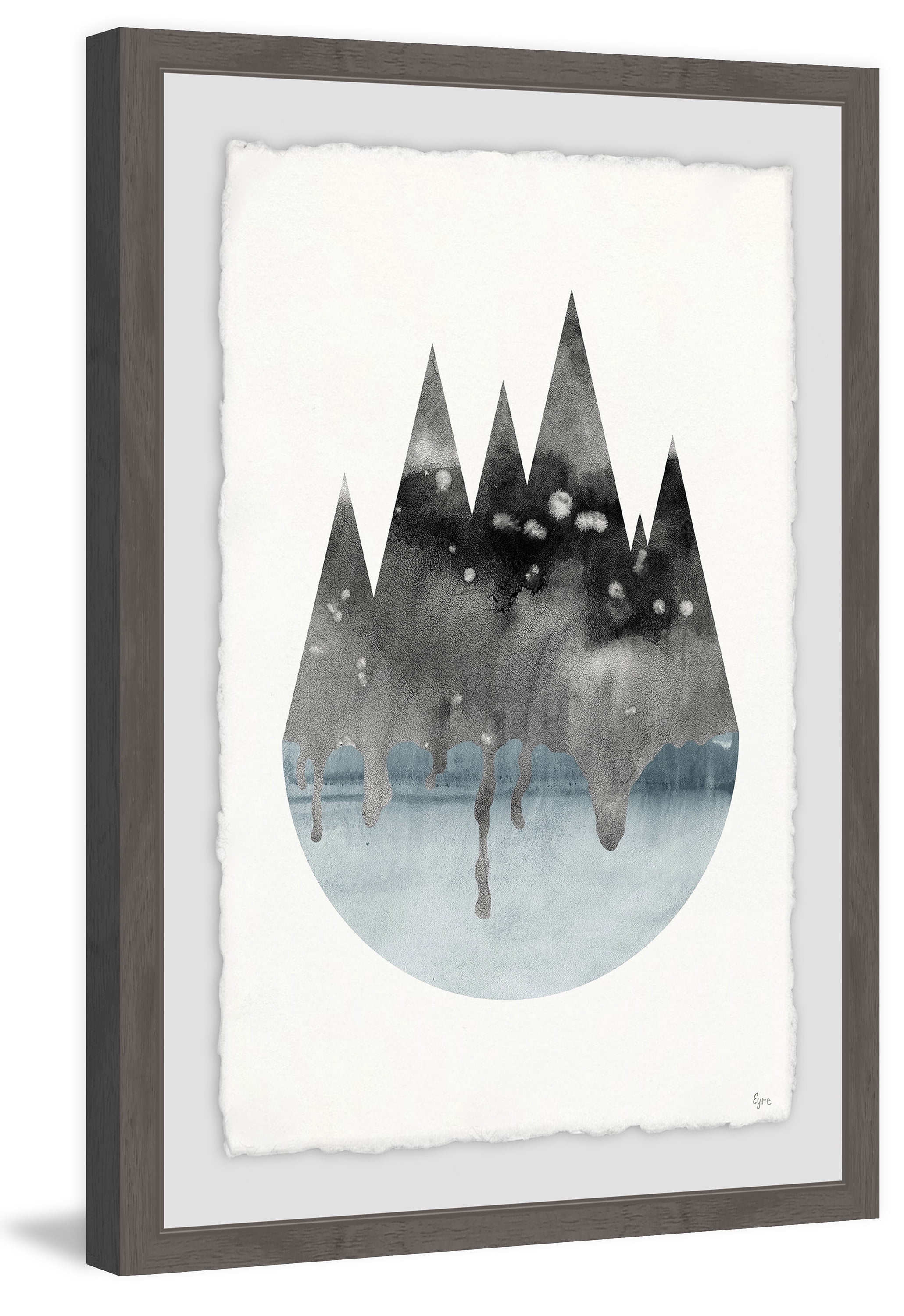 Dark Versus Light Framed Painting Art Print, 16.00" x 1.50"