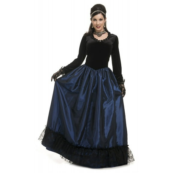 Adult Women's Dark Victorian Era Funeral Lady Princess Dress Costume XL 14-16