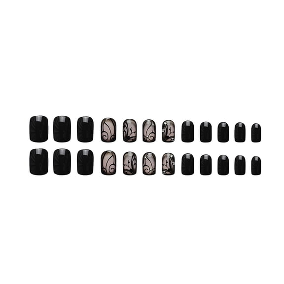Dark Vine Press On Nails 24 Pcs European Style False Nails