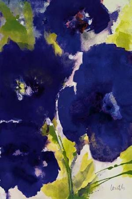 Dark Violetti Flowers I Canvas Art - Lanie Loreth (24 x 36)