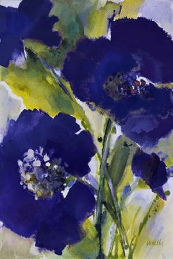 Dark Violetti Flowers II Canvas Art - Lanie Loreth (20 x 28)