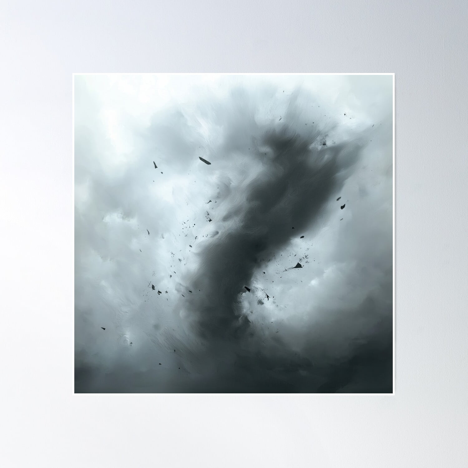 Dark Vortex Art Print - Tornado Poster Wall Art, Modern Wall Decor ...