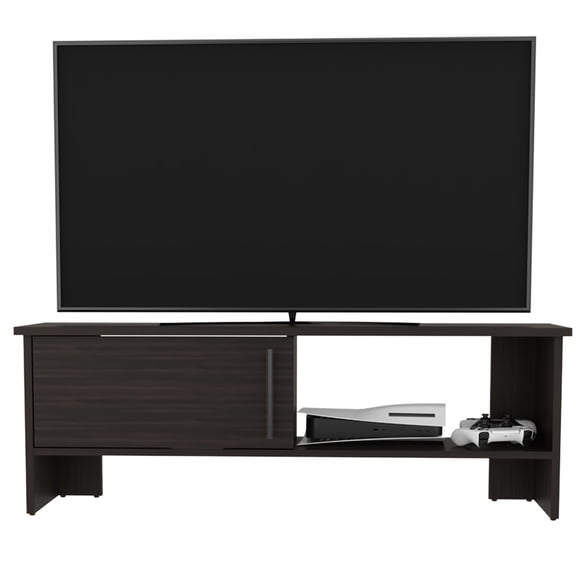 Dark Walnut Aesthetic - Shelf for Electronics & Closed Storage - Living Room Arrangement - Quality Build