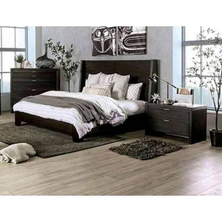 Dark online walnut headboard