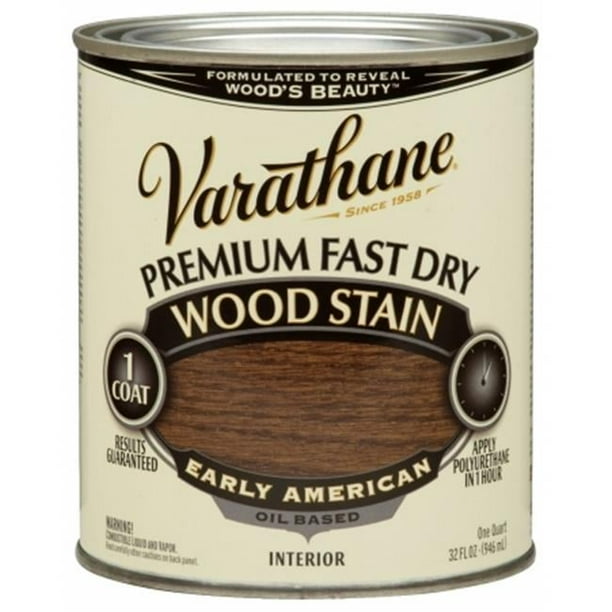 Dark Walnut, Varathane Premium Fast Dry Wood Stain262006, Quart