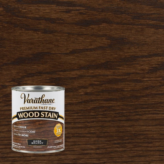 Dark Walnut, Varathane Premium Fast Dry Wood Stain-262006, Quart