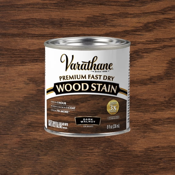 Dark Walnut, Varathane Premium Fast Dry Wood Stain-262025, 8 fl oz