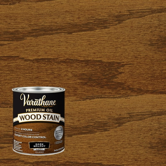 Dark Walnut, Varathane Premium Oil-Based Interior Wood Stain-211730H, Quart