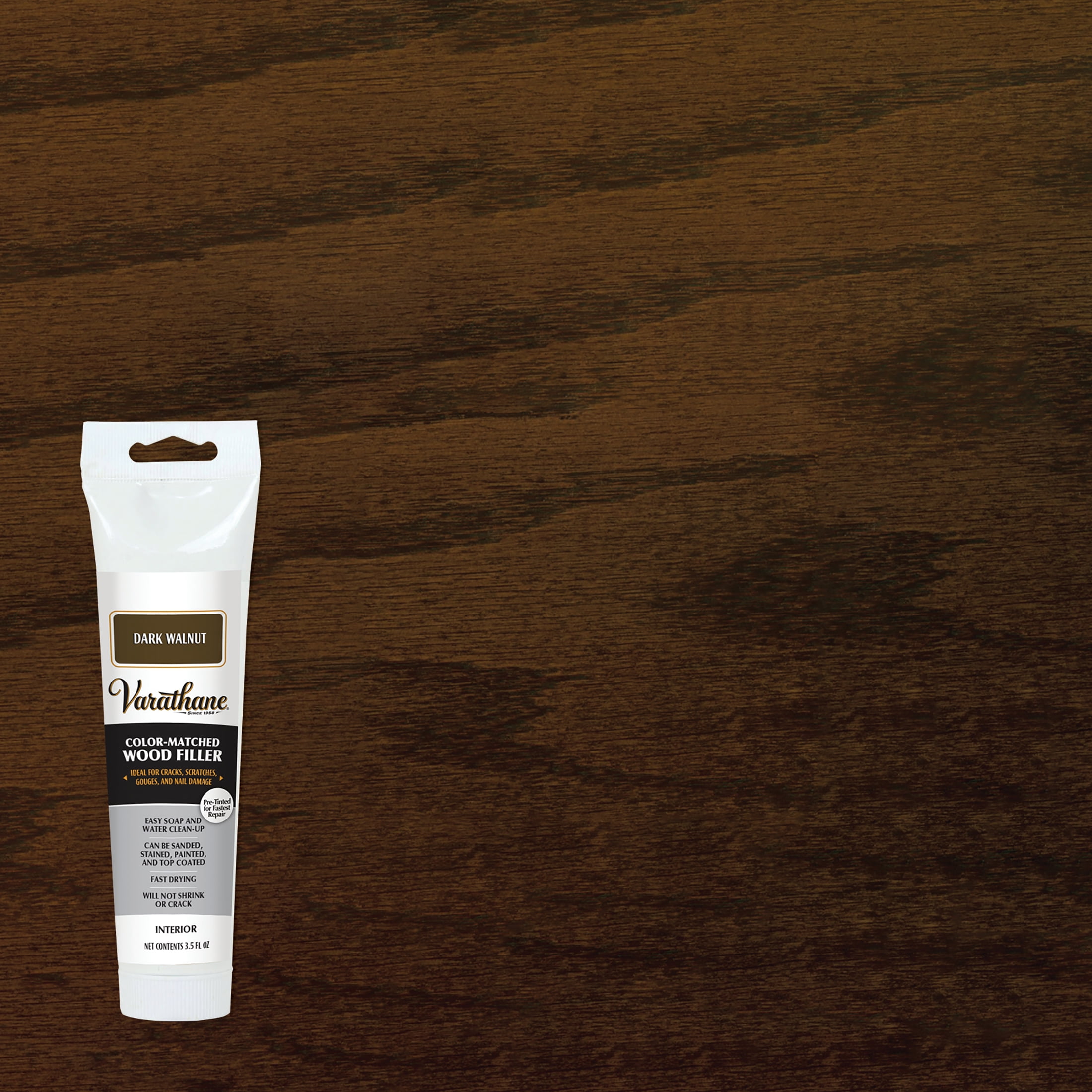 4 Pack, Dark Walnut, Varathane Wood Filler-215214, 3.5 oz. Tube