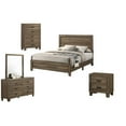 thumbnail image 1 of Dark Walnut Wood 5pc Bedroom Set with Bed+ Dresser+ Mirror+ Nightstand+ Chest, 1 of 1
