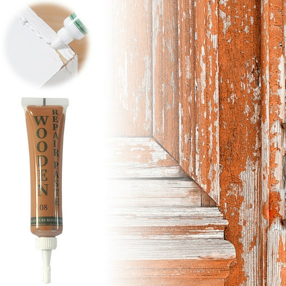 Dark Walnut Wood Filler Repair Kit Scratch Cover for Wood Furniture Floors Cabinets Tables Fix Cracks Holes Stains Restore Finish Laminate Hardwood Surfaces DIY Home Improvement