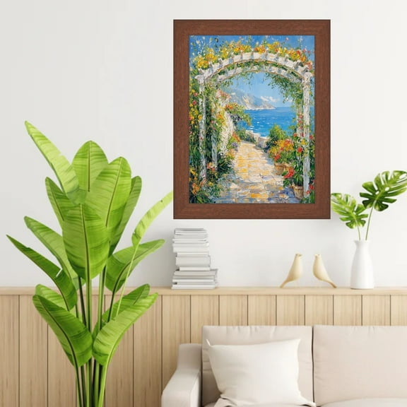 Dark Walnut Wood Grain Picture Frame - Home Office Decor 30x40 frame