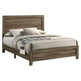 thumbnail image 1 of Dark Walnut Wood Panel Bed in Eastern King (King) Size, 1 of 4