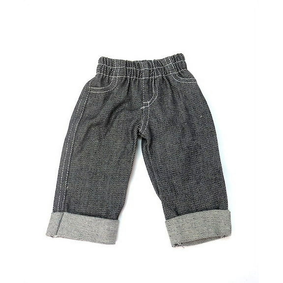 Dark Wash Jeans with a Cuff For 18 Inch Dolls