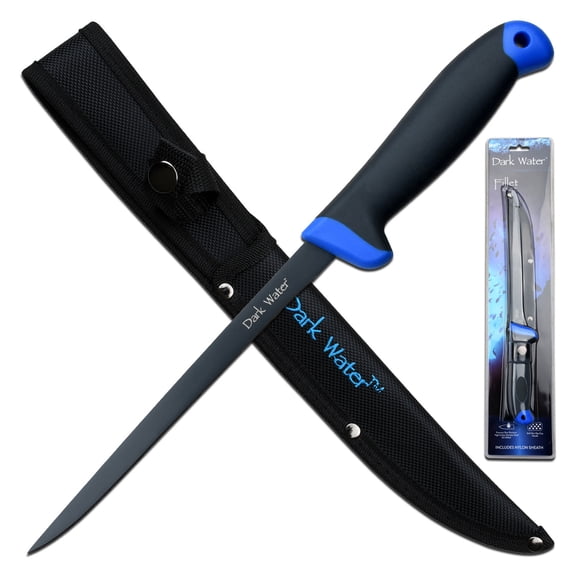 Dark Water Full Tang Fixed Blade Knife - Clamshell - Nylon Sheath