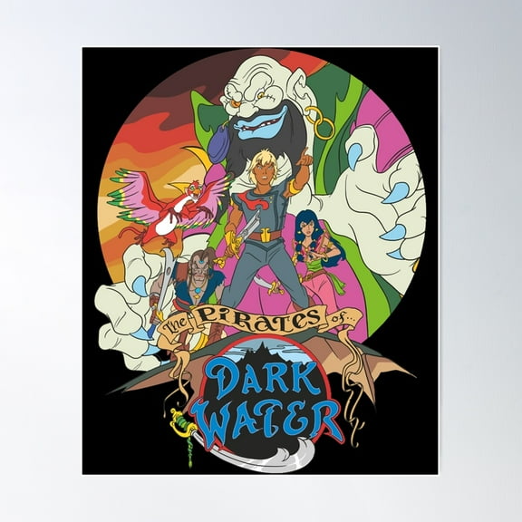 Dark Water Pirate Poster Wall Art, Modern Wall Decor For Living Room Bedroom, 8x12 UNFRAMED