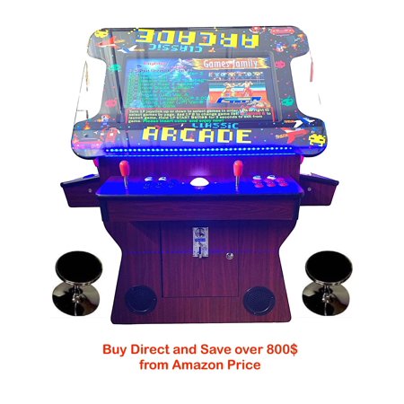 Dark Wood Cocktail Arcade Machine 3505 Games Tilt Up Retro Multi-cade Retro Classic Games Table
