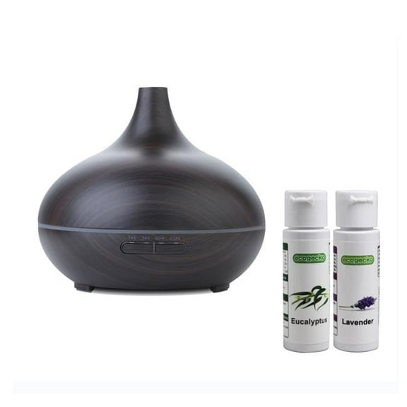 Dark Wood Grain Look Essential Oil Diffuser - Pack of 2