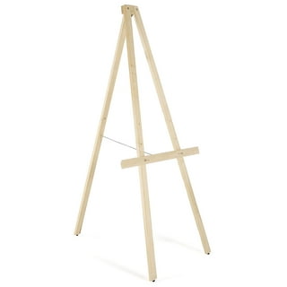 Easel Stand for Wedding Sign > Stainable Wooden Floor Easel, Unfinished  Natural Wood Easel Stand