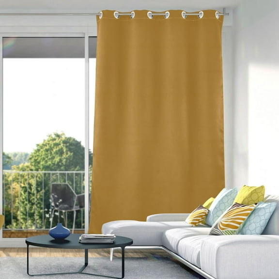 Dark Yellow Blackout Curtains 84"x52" Thermal Insulated Curtain 1 Panel