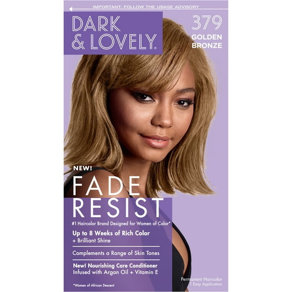 Dark and Lovely Fade Resist Hair Color, Unisex, 379 Golden Bronze