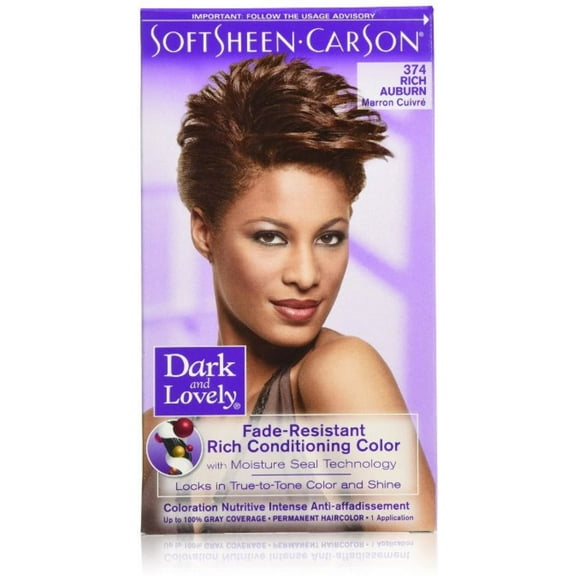 Dark and Lovely Fade Resistant Rich Conditioning Color, No. 374, Rich Auburn, 1 ea (Pack of 3)