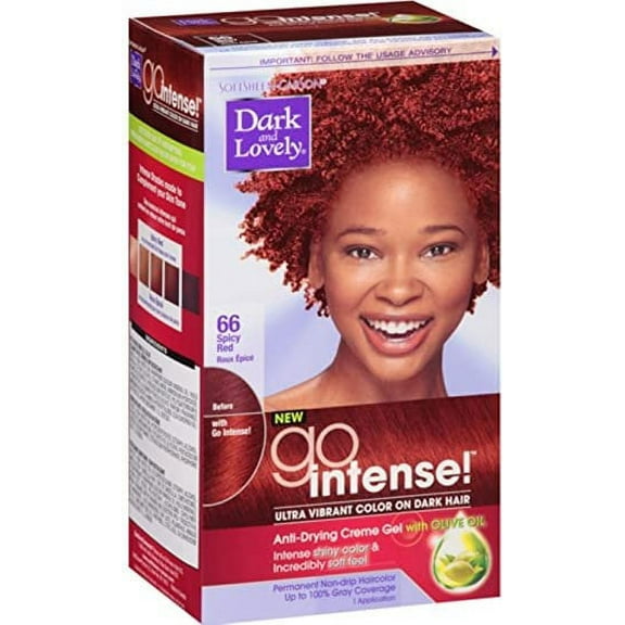 Dark and Lovely Go Intense! Hair Color No.66, Spicy Red, 1 ea