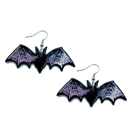 Dark bat earrings.  Dangle earrings set. Unisex dangle earrings. Fashion design costume jewelry set