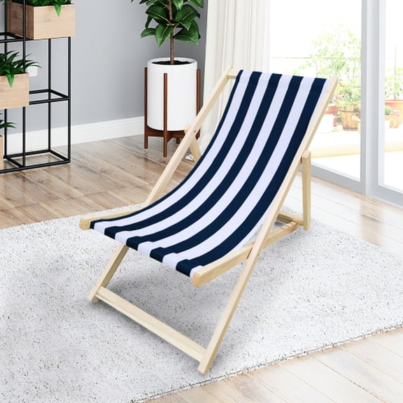 Dark blue populus wood folding / Ideal for beach, pool and garden relaxation