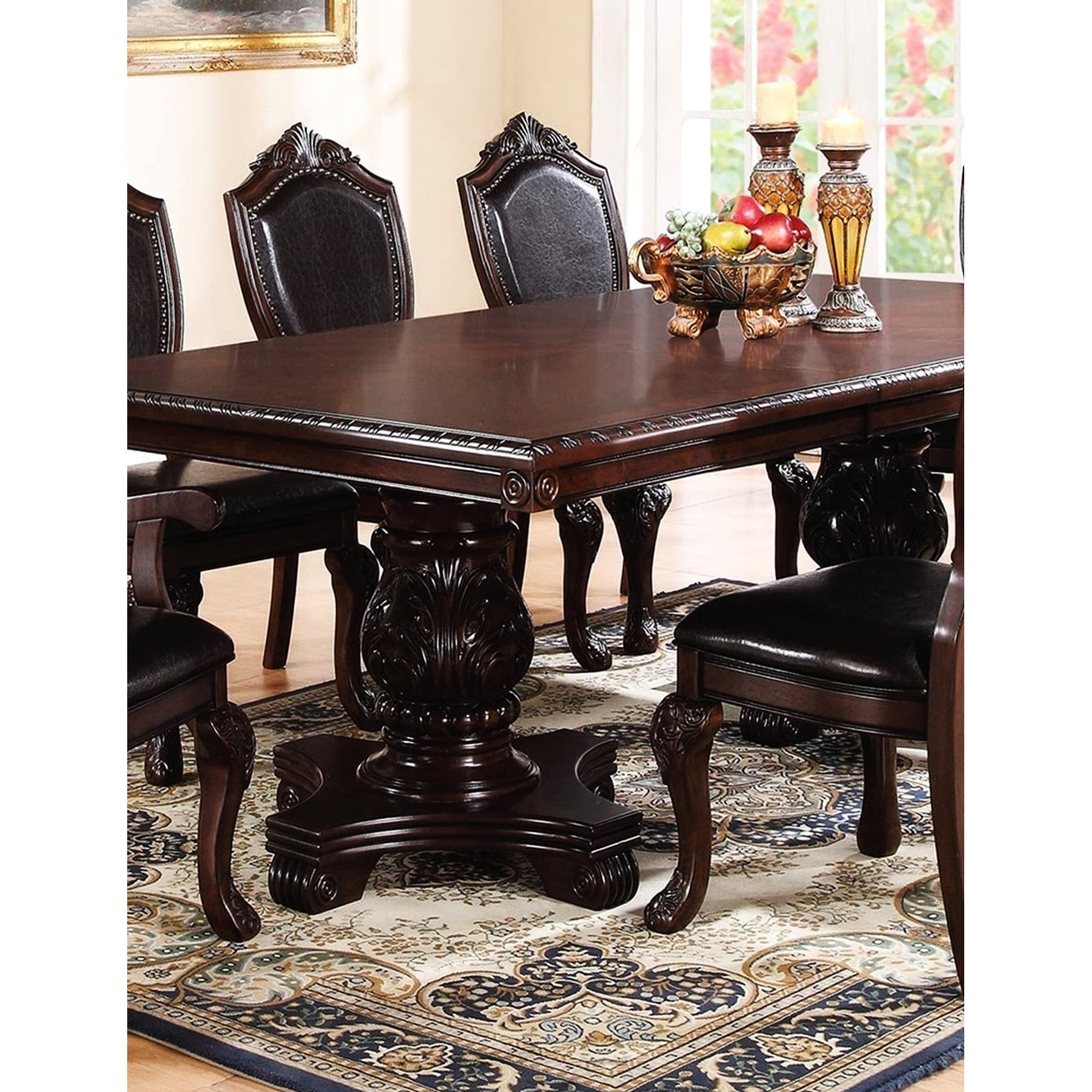 Dark brown wood veneer dining table Make your dining room stand out — free download