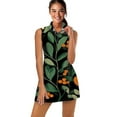 thumbnail image 1 of Dark floral botanical art print Sports Dresses Women Tennis Dress with Separate Shorts One-Piece Slim Fit Golf Dress, 1 of 4