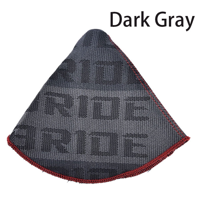 (Dark gray) Bride Racing Hyper Fabric Shift Knob Shifter Boot Cover MT/AT Stitches for Honda