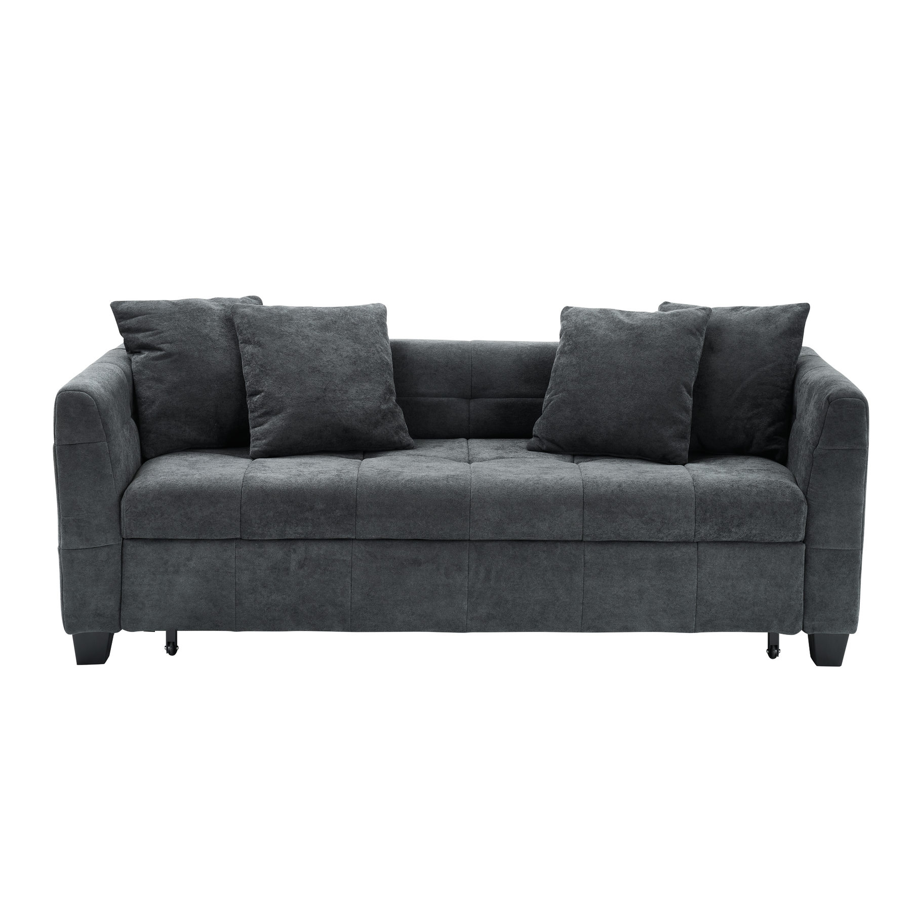 Dark grey 3 - seater sofa - Pull - out design for bed - Family living ...