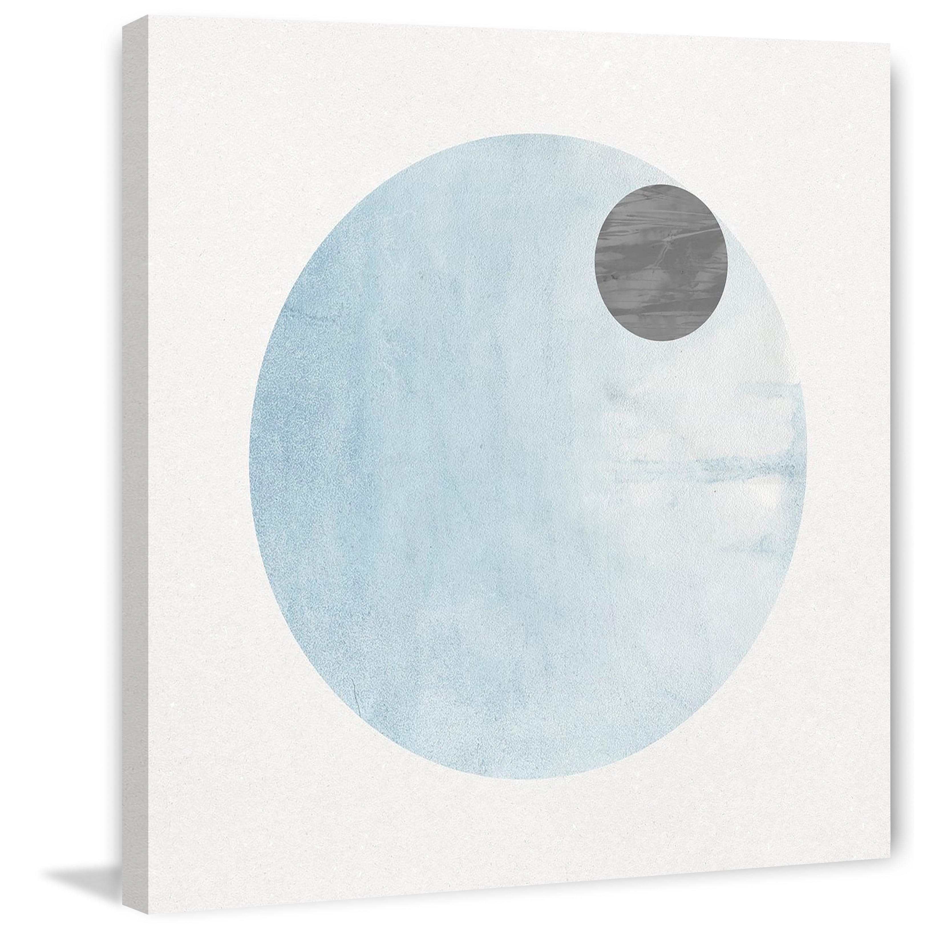 12" x 12" Blue and Gray Abstract Canvas Art