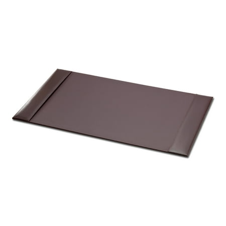 Dark Brown Bonded Leather 30 x 18 Side-Rail Desk Pad