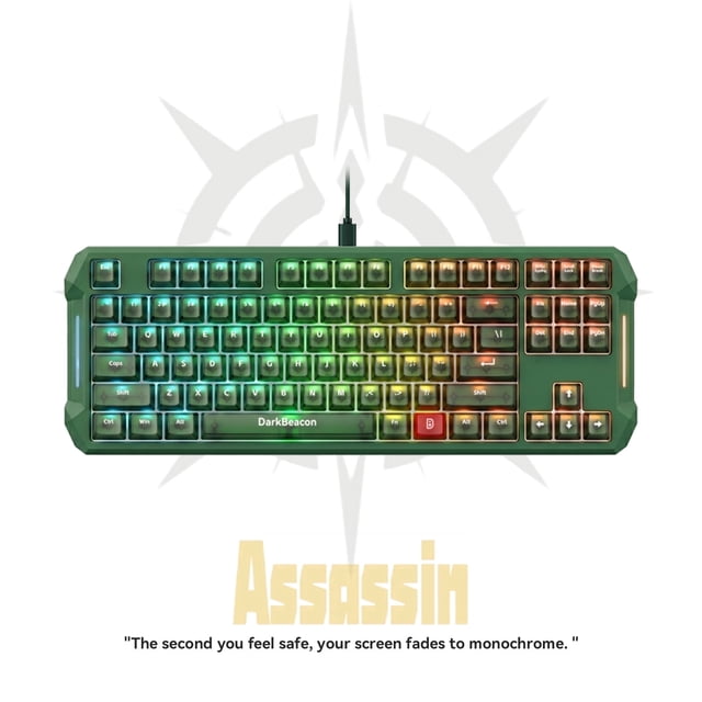 DarkBeacon Mechanical Gaming Keyboard, 87 Keys TKL Wired Keyboards ...