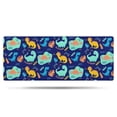 thumbnail image 1 of DarkBlue Cartoon Dinosaurs Pattern Bathroom Rugs Mat,Non Slip Microfiber Bathroom Rug,Rubber Backing,Soft Bathroom Mats for Bathroom Floor,Tub and Shower,60x24in(150x60cm), 1 of 5