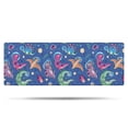 thumbnail image 1 of DarkBlue Cartoon Dinosaurs Planets Pattern Bathroom Rugs Mat,Non Slip Microfiber Bathroom Rug,Rubber Backing,Soft Bathroom Mats for Bathroom Floor,Tub and Shower,47x17in(120x43cm), 1 of 5