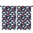 thumbnail image 1 of DarkBlue Cartoon Dinosaurs SpeechBubbles Insulated Teens Curtains Set Of 2, Bedroom Essentials, Toddler Room Decor 52"x84", 1 of 5