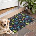 thumbnail image 1 of DarkBlue Cartoon Dinosaurs Text Pattern Door Rugs,Washable Non Slip Door Mats Indoor,Decorative Door Mats,Entry Mat Indoor for Entrance,Bedroom,Kitchen,Bathroom,16"x24", 1 of 6