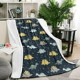 thumbnail image 1 of DarkBlue Cartoon Dinosaurs Yellow Triangles Pattern Blanket,Comfortable Soft Lamb Wool Throw Blanket,All Season,Warm Lightweight Blankets for Sofa Bed Couch Living Room Chair,50"x60", 1 of 4