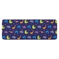 thumbnail image 1 of DarkBlue Dinosaurs with Shapes Pattern Kitchen Rug Mat,Kitchen Runner Rugs Non Skid Washable,Decorative Kitchen Floor Mats for Kitchen,Sink,Laundry,17"x47.2", 1 of 7