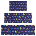 thumbnail image 1 of DarkBlue Dinosaurs with Shapes Pattern Kitchen Rugs Sets Of 3,Kitchen Runner Rugs Non Skid Washable,Decorative Kitchen Floor Mats for Kitchen,Sink,Laundry,17"x30"+ 17"x47" + 17"x59", 1 of 6