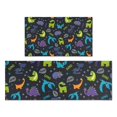 thumbnail image 1 of DarkBlue Dinosaurs Words Pattern Kitchen Rugs Sets Of 2,Anti Fatigue Kitchen Mat Rugs Non Slip Washable,Decorative Kitchen Floor Mats for Kitchen,Sink,Laundry,17"x30"+17"x47", 1 of 7