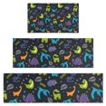 thumbnail image 1 of DarkBlue Dinosaurs Words Pattern Kitchen Rugs Sets Of 3,Kitchen Runner Rugs Non Skid Washable,Decorative Kitchen Floor Mats for Kitchen,Sink,Laundry,17"x30"+ 17"x47" + 17"x59", 1 of 6