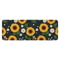 thumbnail image 1 of DarkBlue Sunflower Bee Pattern Kitchen Rug Mat,Kitchen Runner Rugs Non Skid Washable,Decorative Kitchen Floor Mats for Kitchen,Sink,Laundry,17"x47.2", 1 of 7
