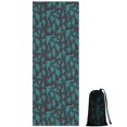 thumbnail image 1 of DarkGreen Cartoon Dinosaurs Silhouette Pattern Hot Yoga Mat Towel Non Slip for Hot Yoga - Quick-Drying Yoga Mat Cover with 4 Corner Pockets with Travel Bag - Hot Yoga Towel Non Slip 74"x26", 1 of 6