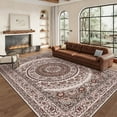 thumbnail image 1 of Pentantan 5'x7' Area Rugs, Washable Vintage Boho Rugs for Living Room, Moroccan Soft Indoor Carpet for Bedroom, Dining Room, Office, Brown, 1 of 9