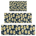 thumbnail image 1 of Darkblue Daisy Flower Yellow Centers Pattern Kitchen Rugs Sets Of 3,Kitchen Runner Rugs Non Skid Washable,Decorative Kitchen Floor Mats for Kitchen,Sink,Laundry,17"x30"+ 17"x47" + 17"x59", 1 of 6
