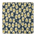 thumbnail image 1 of Darkblue Daisy Flower Yellow Centers Pattern Square Fitted Tablecloth with Elastic Edge,Square Table Cover,Washable Elastic Table Cover for Home Kitchen Party Decor 36"x36", 1 of 6